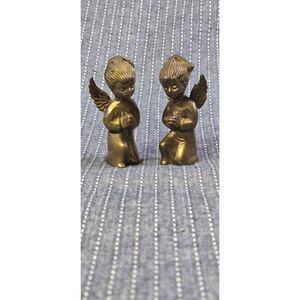 Rare Solid Brass Kneeling Angel Figurines Made In India